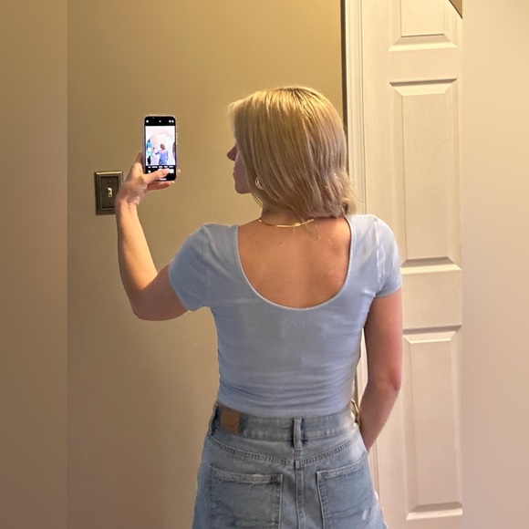 Aeropostale Blue Baby Tee - Picture 4 of 8